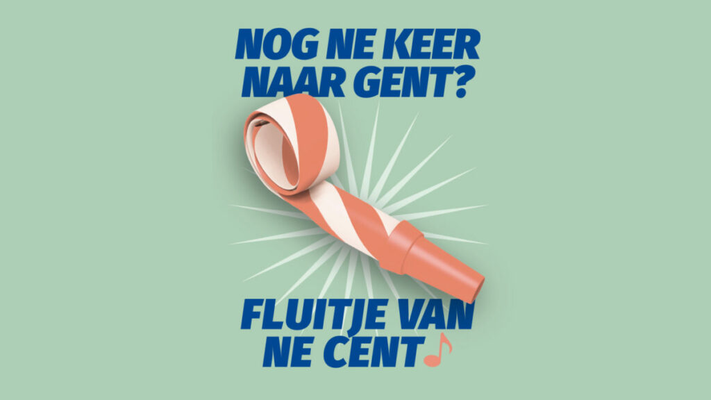 Campagnebeeld voor bereikbaarheidscampagne voor Stad Gent